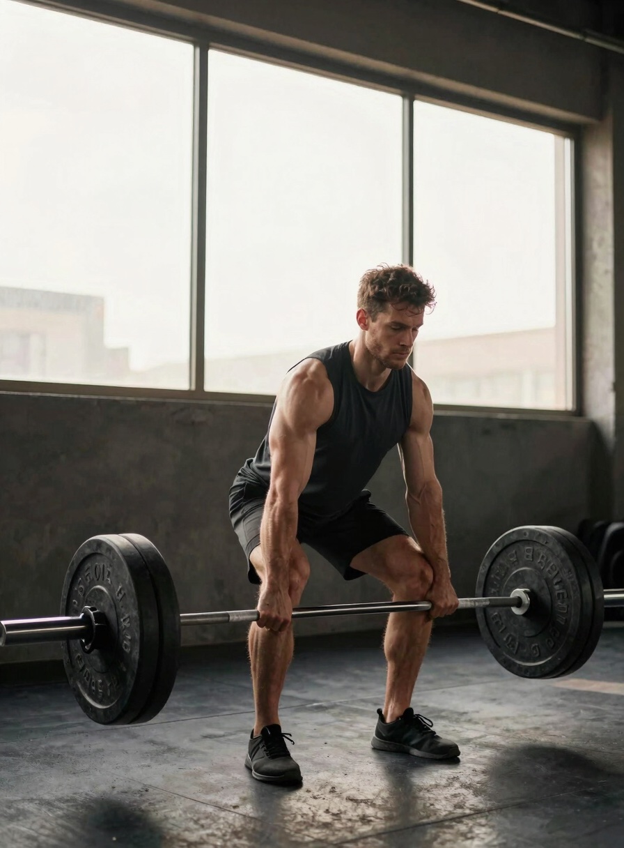 A man doing the work — one rep at a time